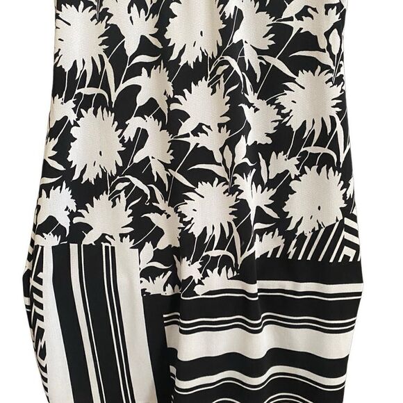 Heart Moon Star Y2k Cosmic Black/White Mixed Print Shift Dress. Size Medium. - Picture 3 of 8